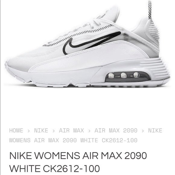 - Air Max 2090 - all white with black swoosh. - Picture 1 of 5